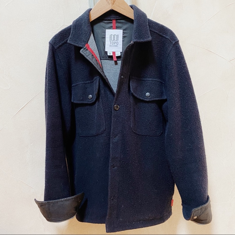 topo designs wool fleece tech overshirt shirt